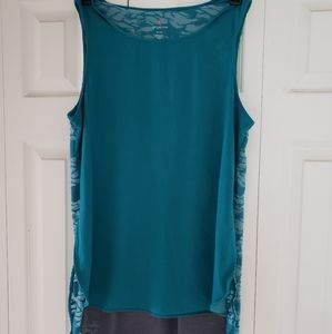 Turquoise and gray tank top